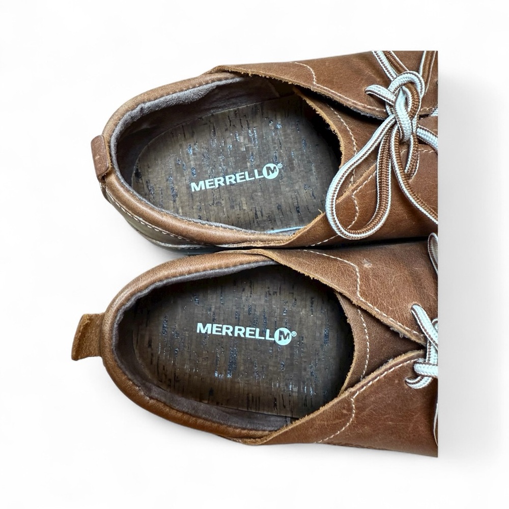 Merrell Brown Leather Lace-Up Sneakers - Women’s Shoes - US Size 10 - EUC - Picture 5 of 14